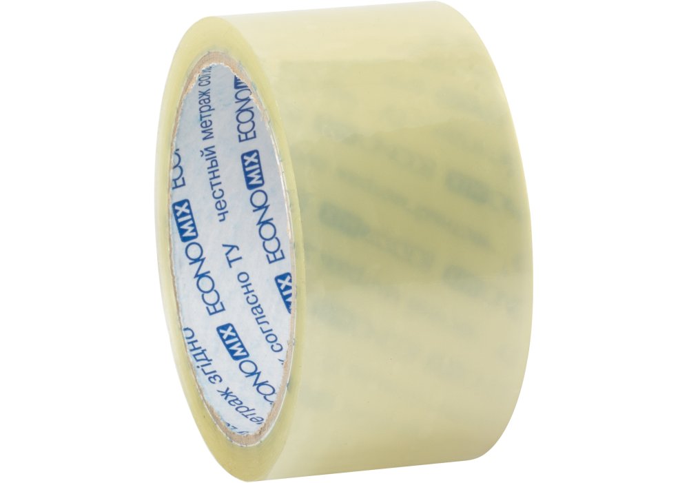 Стрічка клейка пакувальна (скотч) Economix, прозора, 48мм*50м